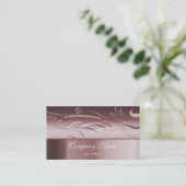 Ruby Floral Business Card Visitenkarte (Stehend Vorderseite)