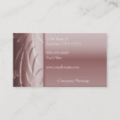 Ruby Floral Business Card Visitenkarte (Rückseite)