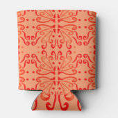 Ruby Floral: Tribal Geometric Pattern. Dosenkühler (Rückseite)