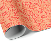 Ruby Floral: Tribal Geometric Pattern. Geschenkpapier (Rolleneckpunkt)