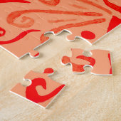Ruby Floral: Tribal Geometric Pattern. Puzzle (Seite)