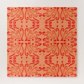 Ruby Floral: Tribal Geometric Pattern. Puzzle (Horizontal)