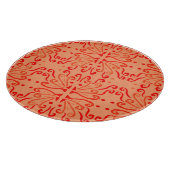 Ruby Floral: Tribal Geometric Pattern. Schneidebrett (Ecke)