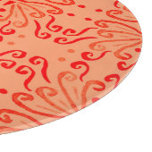 Ruby Floral: Tribal Geometric Pattern. Schneidebrett (Ecke)