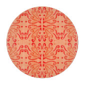 Ruby Floral: Tribal Geometric Pattern. Schneidebrett (Vorderseite)