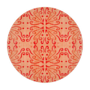 Ruby Floral: Tribal Geometric Pattern. Schneidebrett