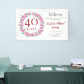 Ruby Floral Wreath Wedding zum 40. Jubiläum Banner (Messeveranstaltung)