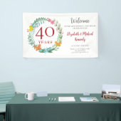 Ruby Floral Wreath Wedding zum 40. Jubiläum Banner (Messeveranstaltung)