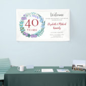 Ruby Floral Wreath Wedding zum 40. Jubiläum Banner (Messeveranstaltung)