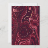 Ruby Garnet und Gold Agate Reduced Guest List Ankündigung (Rückseite)