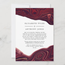 Ruby Garnet und Gold Agate Reduced Guest List