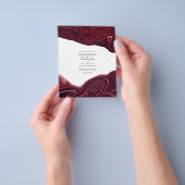 Ruby Garnet und Gold Strata Agate Wedding Flyer (Gruppe)