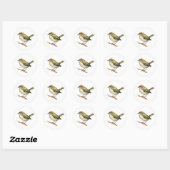 Ruby-gekrönte Kinglet Bird Stickers (Blatt)