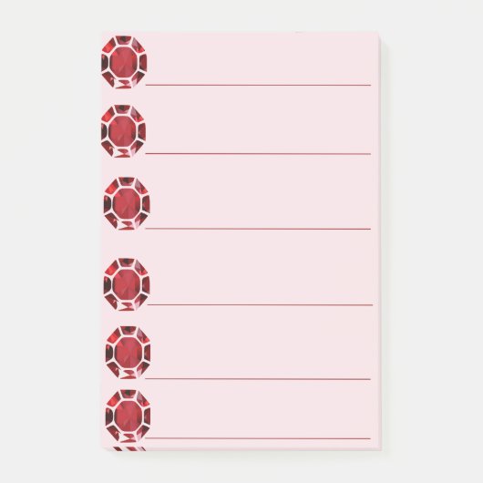 Ruby Gem Stone Checkliste Post-it Klebezettel (Vorderseite)
