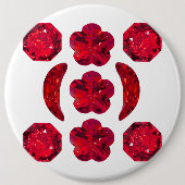 Ruby Gemstone Art, Red Button (Vorderseite)