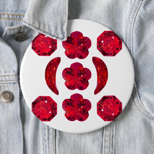 Ruby Gemstone Art, Red Button (Beispiel)