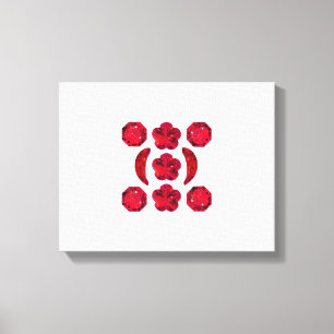 Ruby Gemstone Art, Red Leinwanddruck