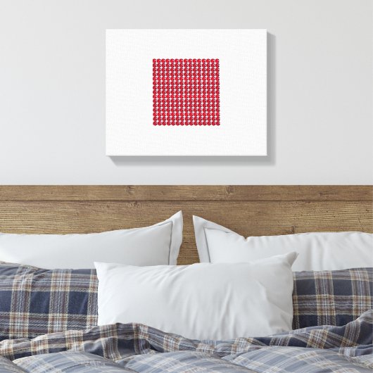 Ruby Gemstone Art, Red Leinwanddruck (Insitu (Schlafzimmer))