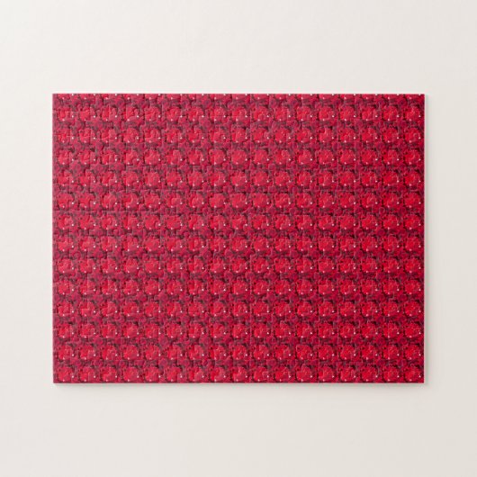 Ruby Gemstone Art, Red Puzzle (Horizontal)