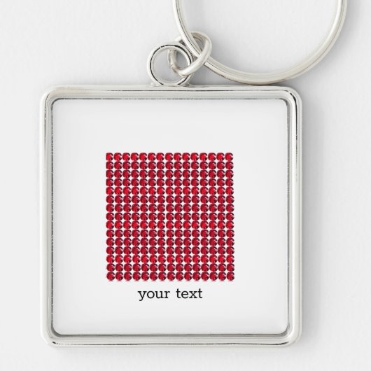 Ruby Gemstone Art, Red Schlüsselanhänger (Vorne)