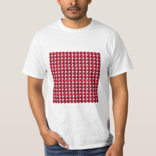 Ruby Gemstone Art, Red T-Shirt (Vorderseite)