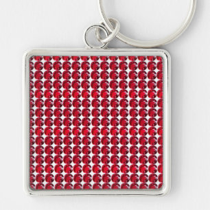 Ruby Gemstone Art, Roter Schlüsselanhänger