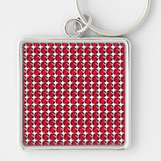Ruby Gemstone Art, Roter Schlüsselanhänger (Vorne)