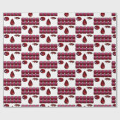 Ruby Gemstone Face Pattern Red Wrapping Papier Geschenkpapier (Flach)