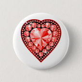 Ruby Gemstone Heart Button (Vorderseite)