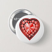 Ruby Gemstone Heart Button (Vorne & Hinten)