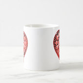 Ruby Gemstone Heart Kaffeetasse (Mittel)