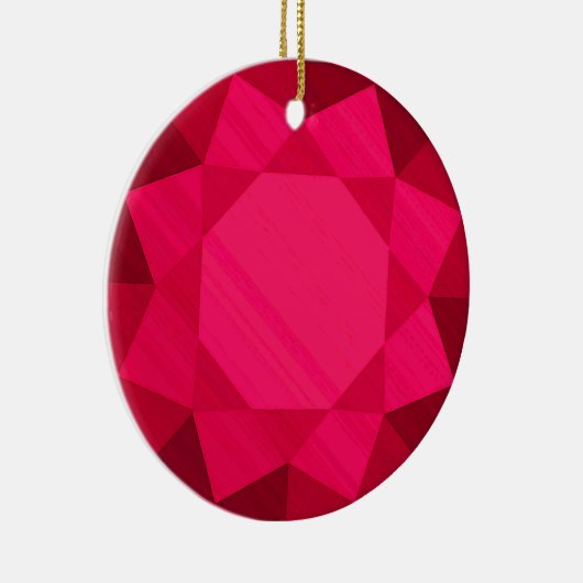 Ruby Gemstone / Jewel Graphic Image Keramik Ornament (Rechts)