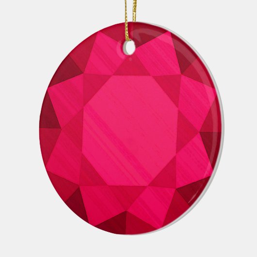 Ruby Gemstone / Jewel Graphic Image Keramik Ornament (Links)