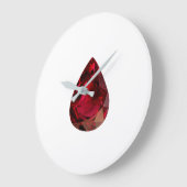 Ruby Gemstone July Birthstone Red Large Clock Große Wanduhr (Winkel)