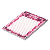 Ruby Gemstone Lined Personalisiert Notizblock (Rotiert)