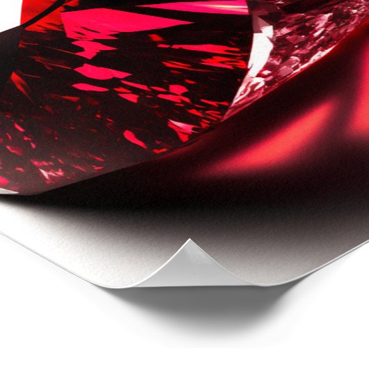 Ruby Gemstone Makro geschlossen Foto Poster (Ecke)