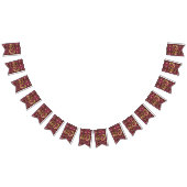 Ruby Gemstone Pattern 40. Hochzeitstag Wimpelkette (Alle)