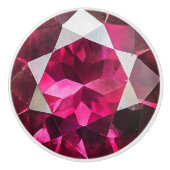 Ruby Gemstone Pattern Keramikknauf (Vorderseite)