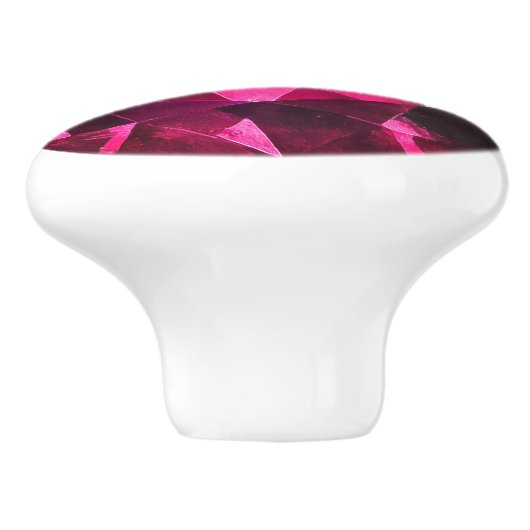 Ruby Gemstone Pattern Keramikknauf (Seitenansicht)