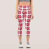 Ruby Gemstone Pink Capri Leggings (Vorderseite)