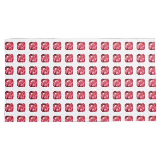 Ruby Gemstone Pink Kissenbezug (Vorderseite-Rechts)