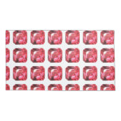 Ruby Gemstone Pink Kissenbezug (Rückseite-Links)