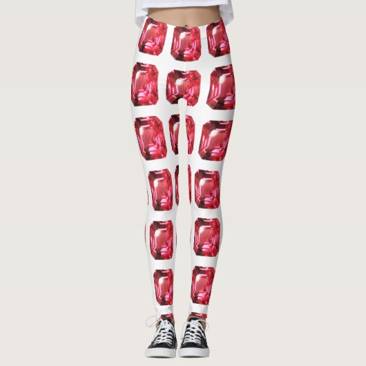 Ruby Gemstone Pink Leggings (Vorderseite)