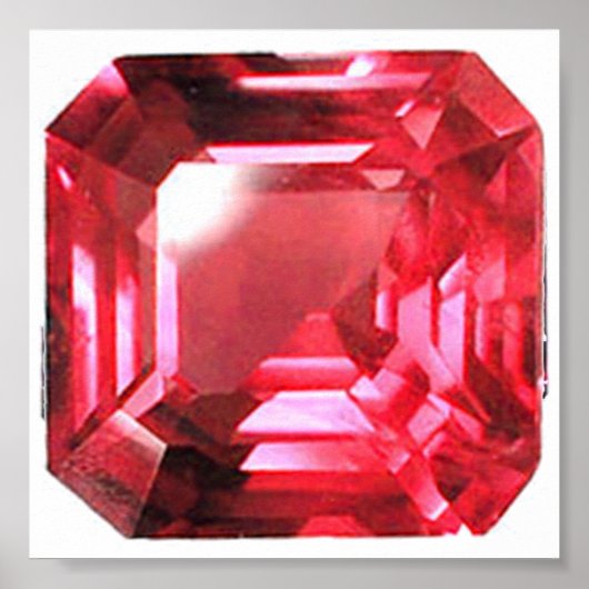 Ruby Gemstone Pink Poster (Vorne)
