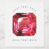 Ruby Gemstone Pink Weinetikett (Einzelnes Label)