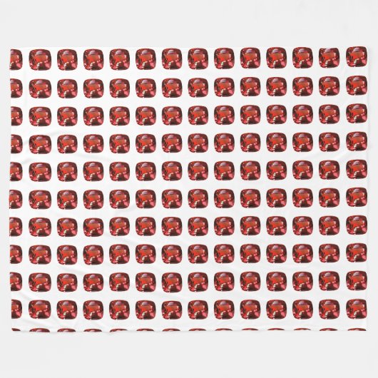 Ruby Gemstone Red Fleecedecke (Vorderseite (Horizontal))
