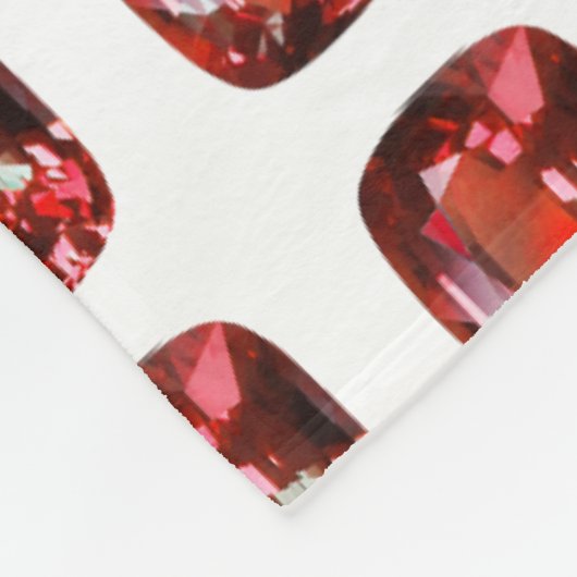 Ruby Gemstone Red Fleecedecke (Ecke)