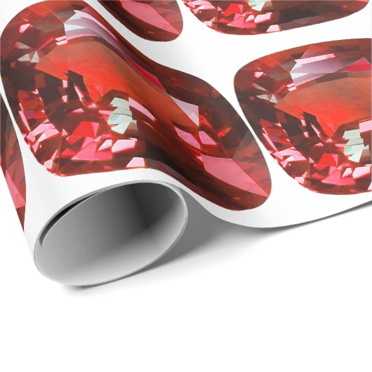 Ruby Gemstone Red Geschenkpapier (Rolleneckpunkt)