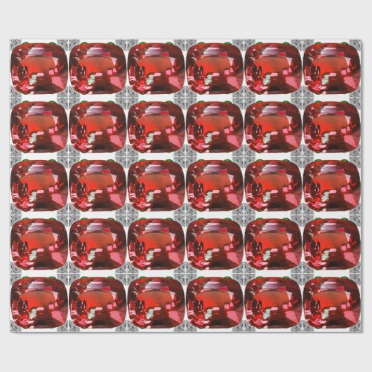 Ruby Gemstone Red Geschenkpapier (Flach)