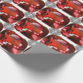 Ruby Gemstone Red Geschenkpapier (Ecke)